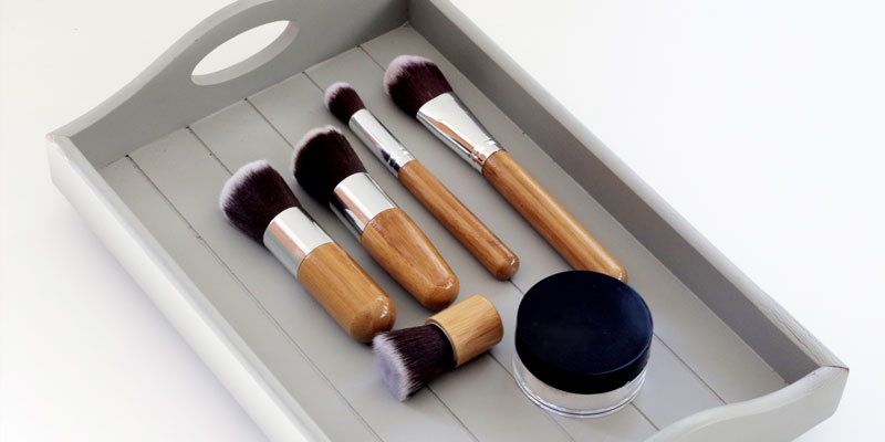 Makeup Brushes on Tray