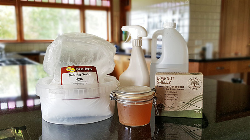 Homemade Cleaning Products Using Bicarbonate of Soda, Vinegar and Soapnuts