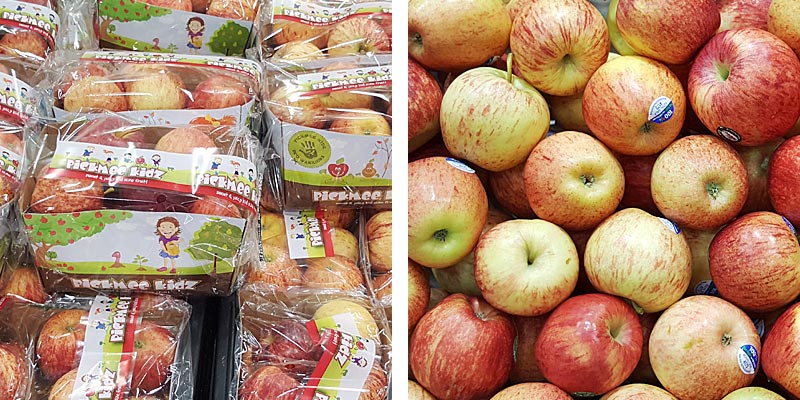 Apples plastic wrapped or choose loose