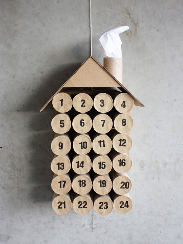 DIY Toilet Paper Roll Christmas Advent Calendar by Morning Creativity