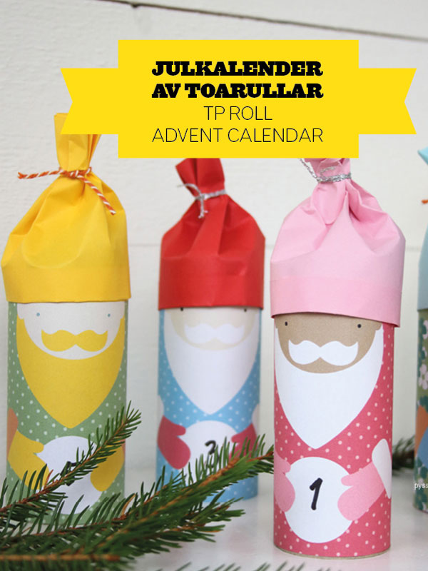 Santa Toilet Roll Advent Calendar by Pysselbolaget