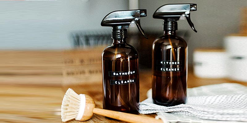 Natural Bathroom & Kitchen Cleaner bottles