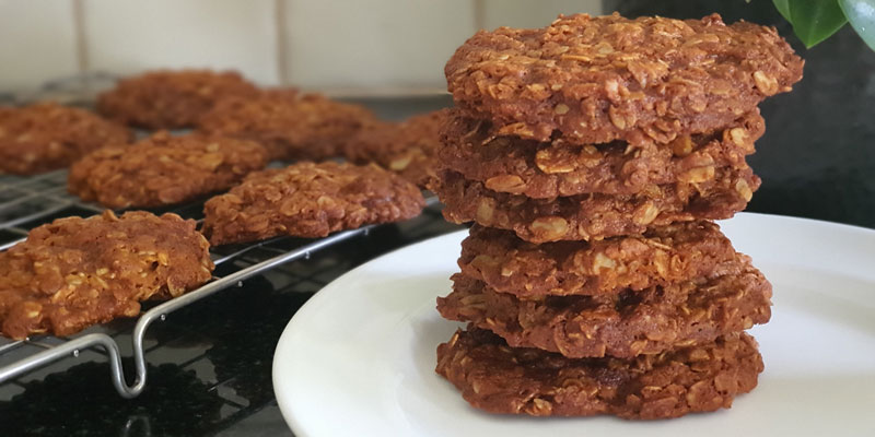 Stack of Anzac Biscuits