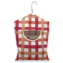 peg pouch | gingham coral Image