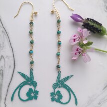 Turquoise Hummingbird Earrings