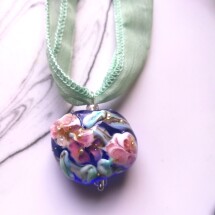 Abstract Blossom Bead Wrap Necklace