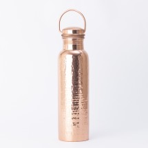 Copper Hammered Water Bottle With Handle