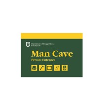 WOO100 Wooden Sign - Man Cave A4