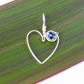 Koru Love Heart Pendant with Swarovski Crystal Image