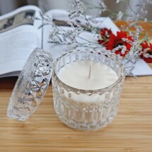 Cut Glass Candle - Frangipani