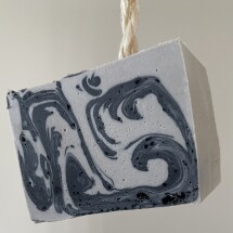 Activated charcoal, cedarwood and lavender shampoo bar Image
