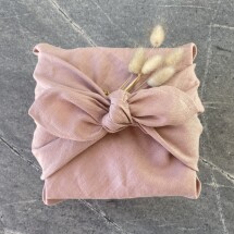 Furoshiki Gift Wrap - Dusky Pink (linen)